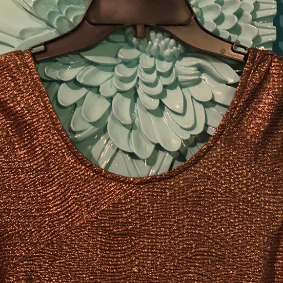 Free People Metallic Bronze/Gold Shimmer Mini dress or Tunic (Size S) - Picture 6 of 10